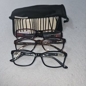 FOSTER GRANT Glasses Lot +1.25 OPTX Black Tortoise